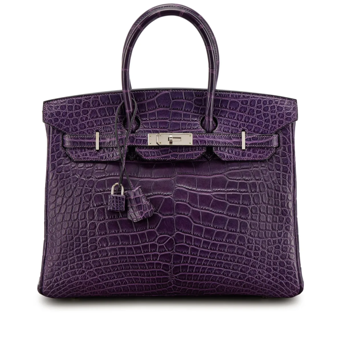 Hermès Amethyst Matte Mississippiensis Alligator Birkin 35 Palladium Hardware, 2011