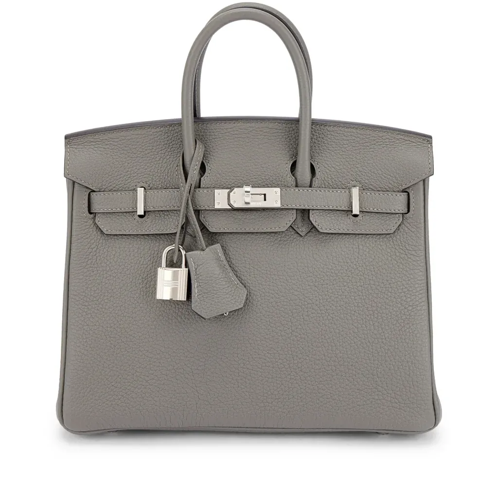 Hermès Gris Meyer Togo Birkin 25 Palladium Hardware, 2023