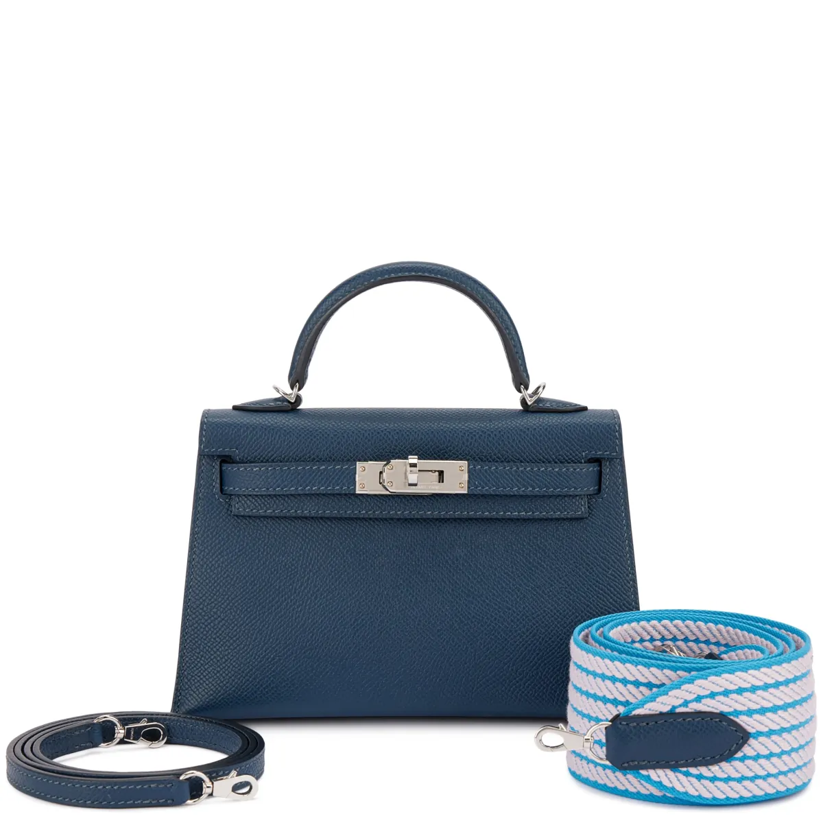 Hermès Bleu de Prusse Epsom Mini Kelly II 20 Palladium Hardware, 2024
