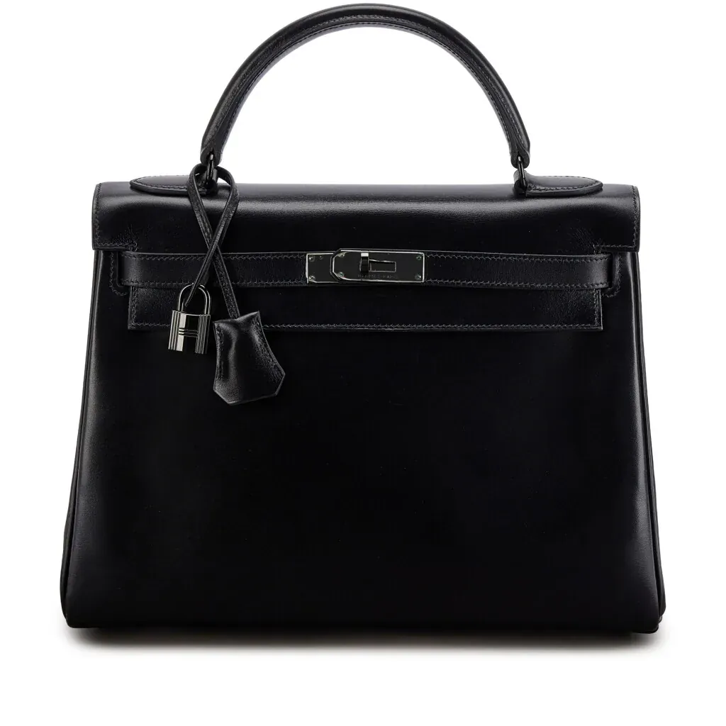 Hermès Limited Edition Black Box So Black Kelly 32 Retourné Black PVD Hardware, 2011