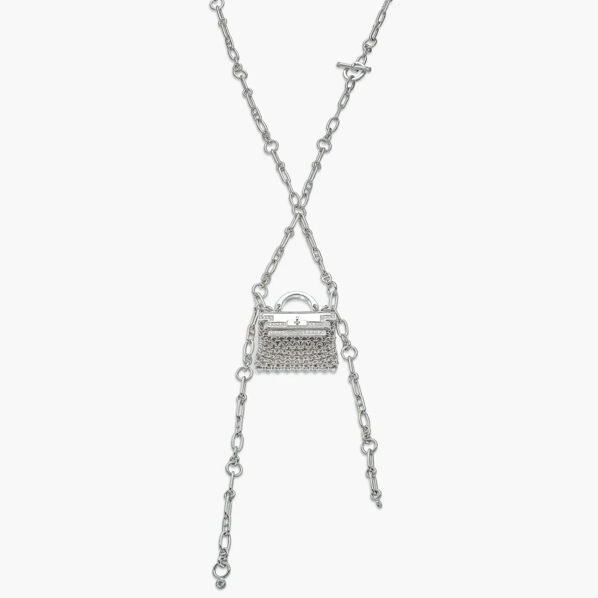 Hermès Gold and Diamond 'Précieux Kelly' Pendant Sautoir