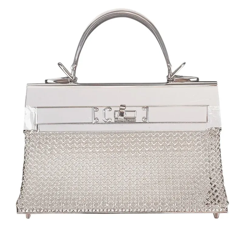 Hermès Limited Edition Sterling Silver Kellymorphose Sac Bijou Kelly Argent, 2025