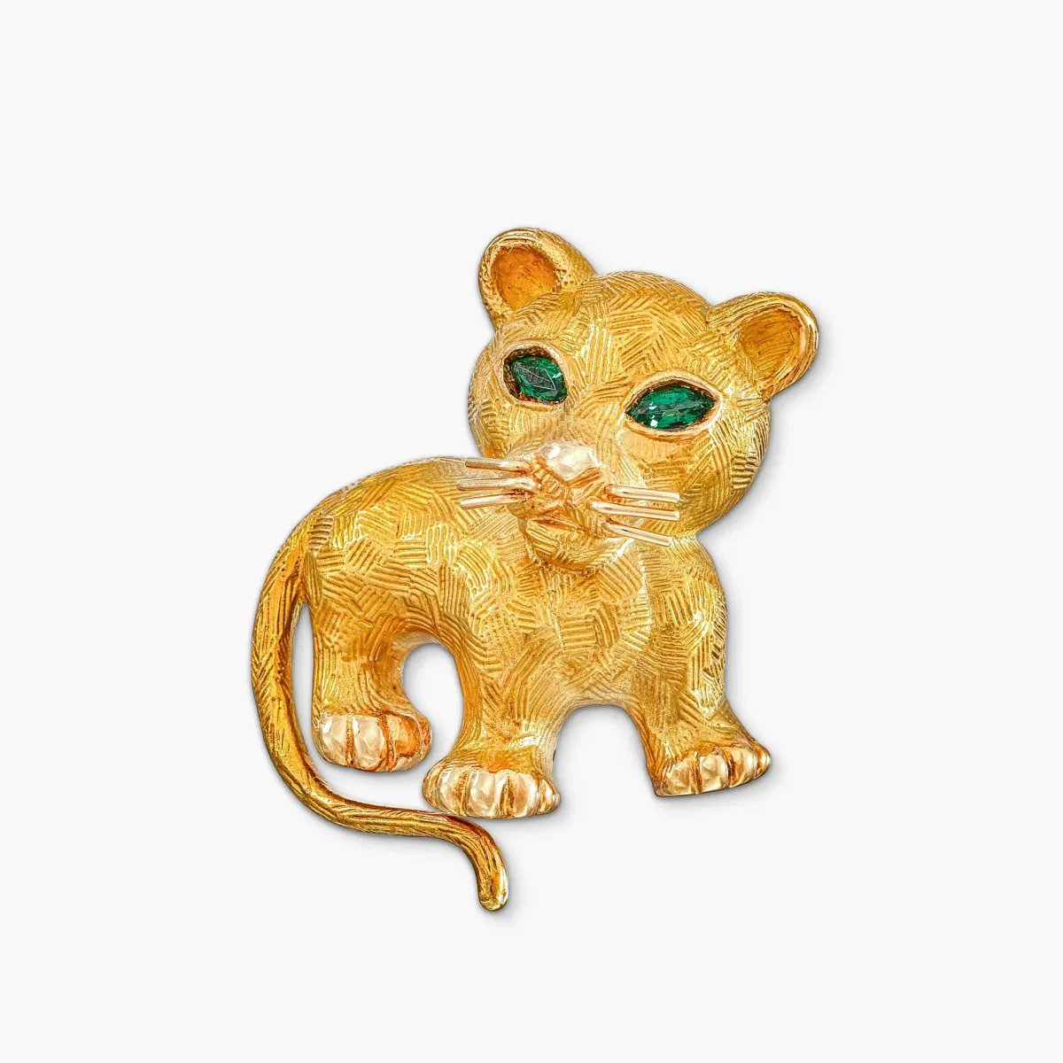 Hermès Gold and Emerald Brooch