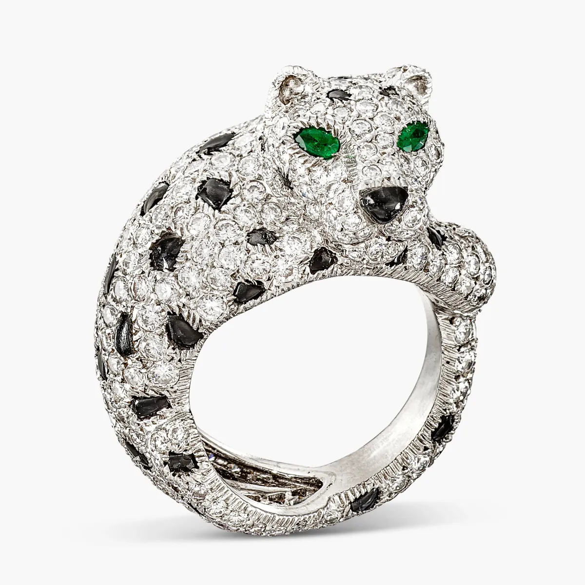 Cartier Diamond, Onyx and Emerald ‘Panthère’ Ring