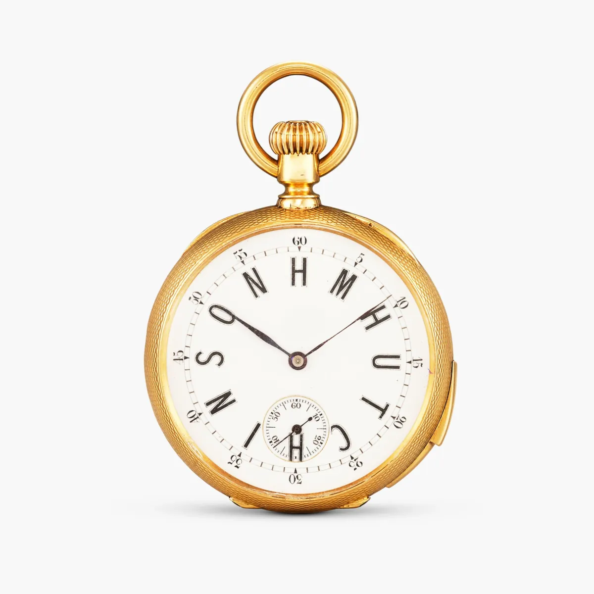 Patek Philippe & Co., Genève A yellow gold five minute repeating openface keyless lever watch with enamel dial, Retailed by M. W. Galt, Bro. & Co., Washington., Made in 1873