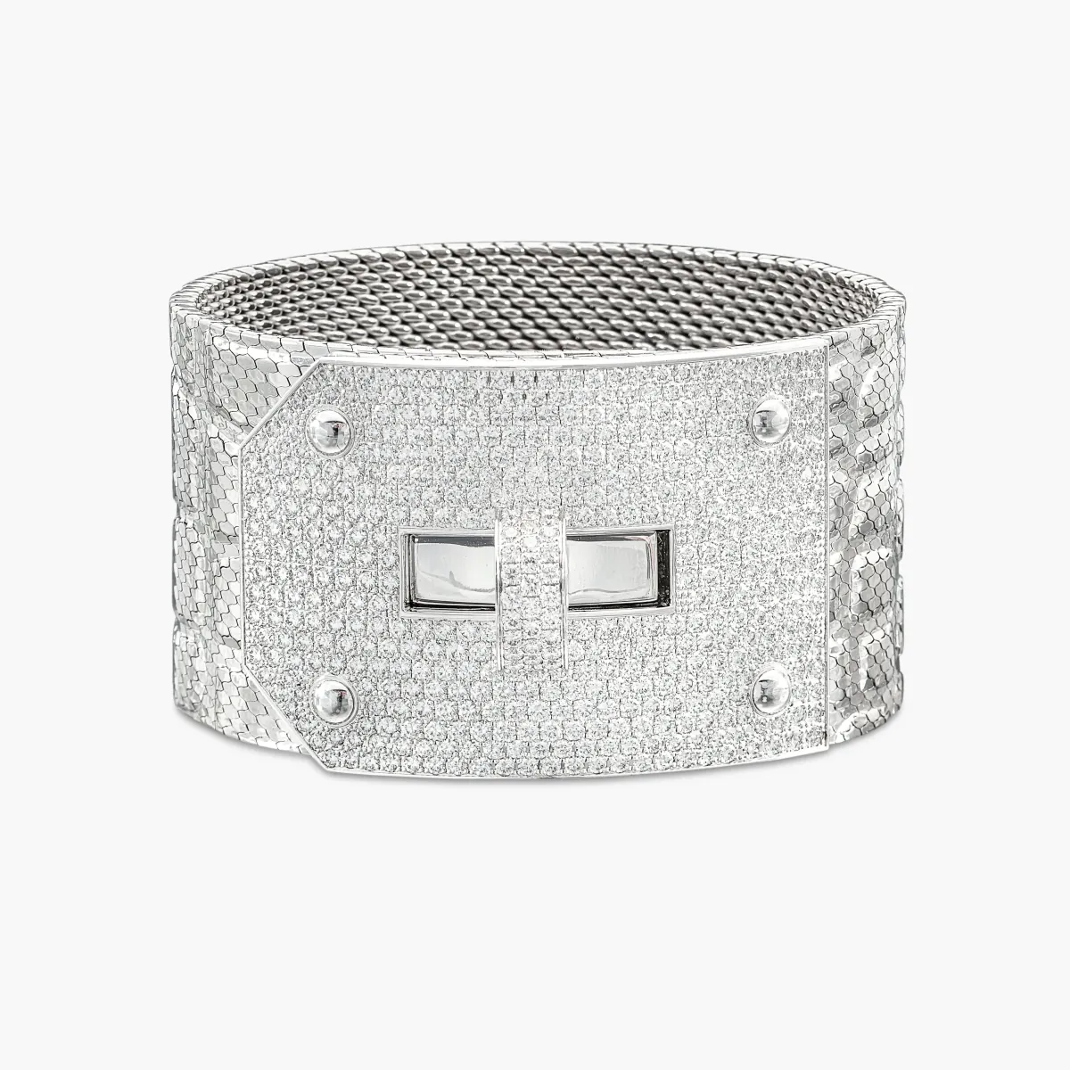 Hermès Gold and Diamond 'Kelly' Bracelet