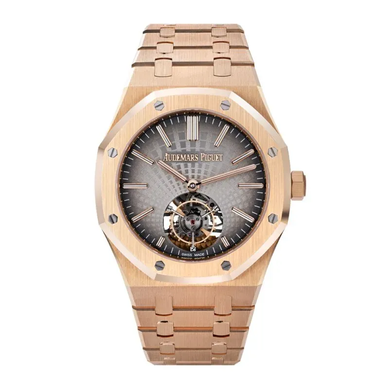 Audemars Piguet Royal Oak (Reference 26530OR.OO.1220OR.01). A 41mm unworn rose gold automatic wristwatch with tourbillon. 2021