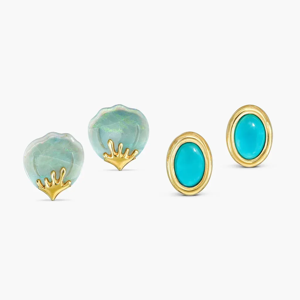 Angela Cummings for Tiffany & Co. Angela Cummings for Tiffany & Co. Two pairs of Turquoise and Opal Earclips