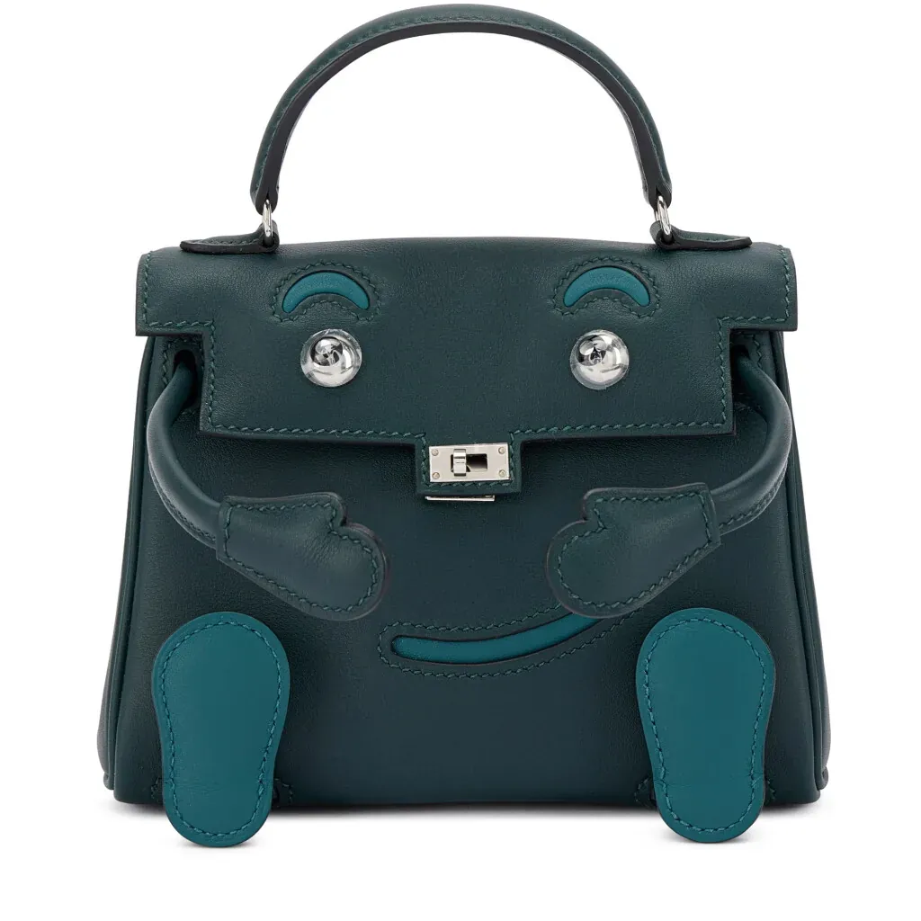 Hermès Limited Edition Vert Cypres and Vert Bosphore Swift Quelle Idole Kelly Doll Palladium Hardware, 2025