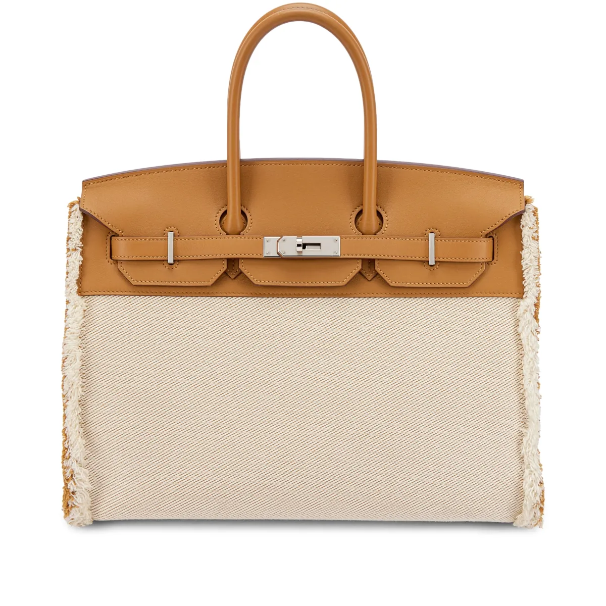Hermès Limited Edition Sesame Swift and Twill H Canvas Fray Fray Birkin 35 Palladium Hardware, 2021