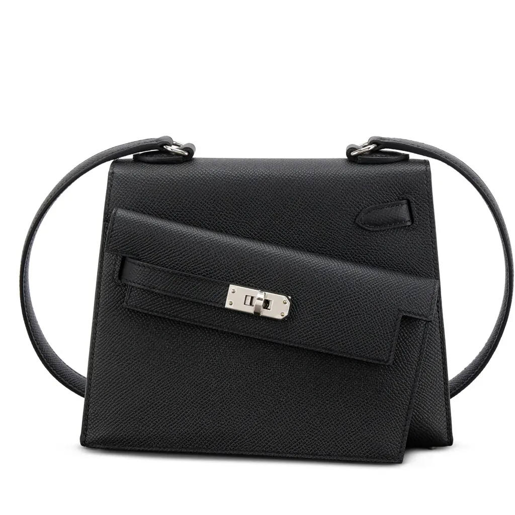 Hermès Limited Edition Black Epsom Kelly en Desordre 20 Sellier Palladium Hardware, 2025