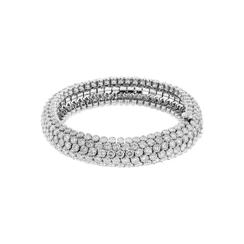 Cartier Platinum, White Gold and Diamond Bracelet